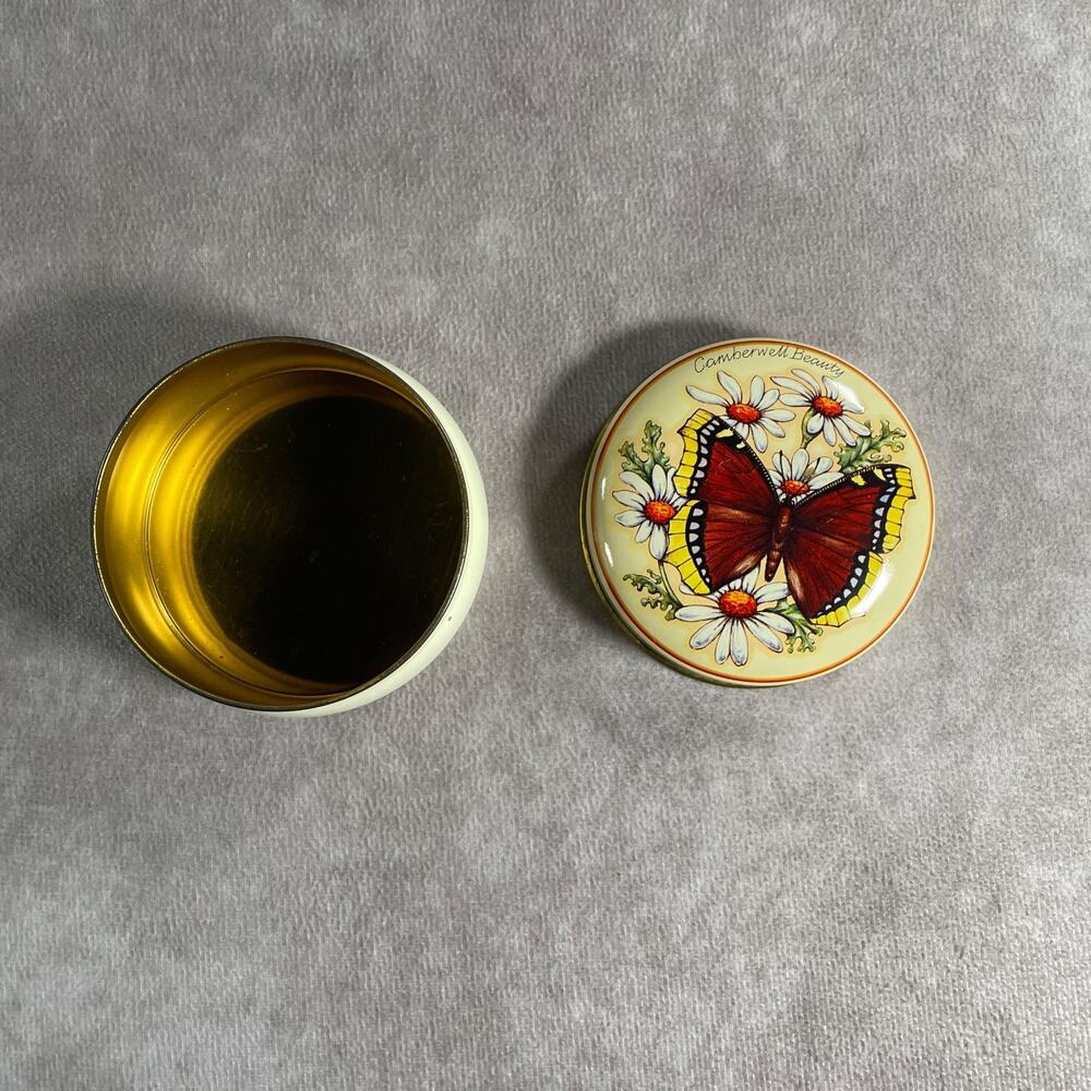 90's Bristow's Rich Cream Fudge Tin Camberwell Beauty Butterfly Countryside